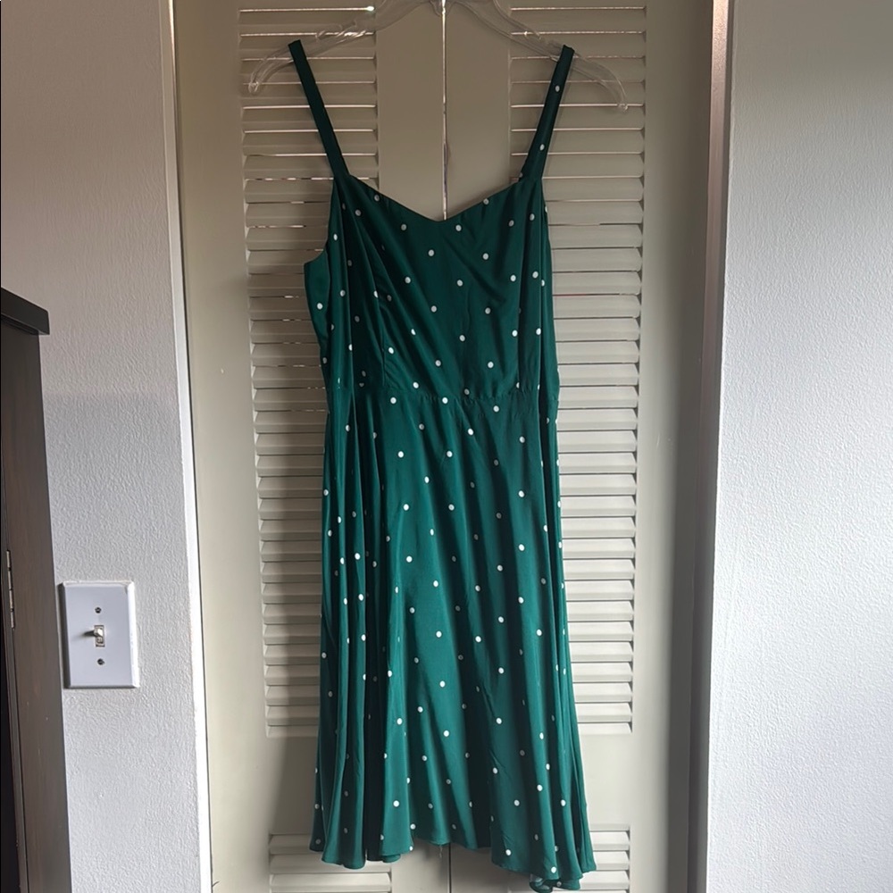 Old Navy Green Polka Dots Mini Sundressl